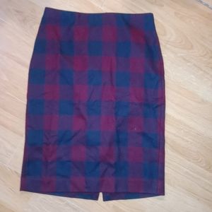 Ann Taylor Red & Blue Skirt